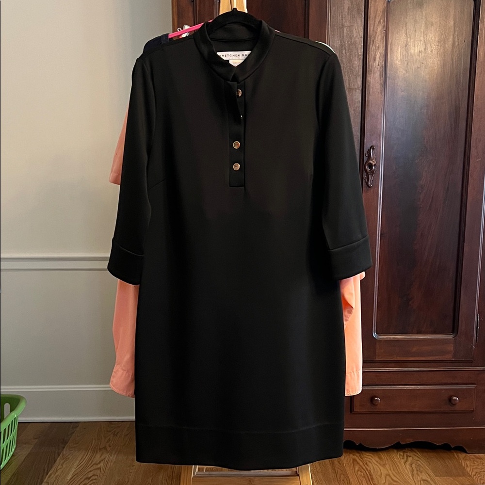 Black mid Sleeve Dress by Gretchen Scott